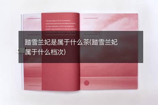 踏雪兰妃是属于什么茶(踏雪兰妃属于什么档次)