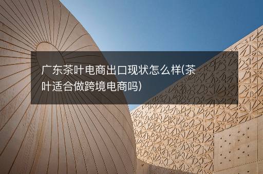 广东茶叶电商出口现状怎么样(茶叶适合做跨境电商吗)