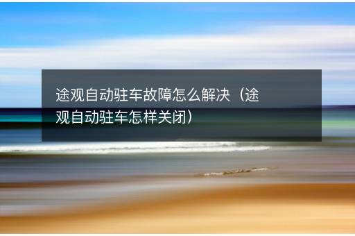 途观自动驻车故障怎么解决（途观自动驻车怎样关闭）
